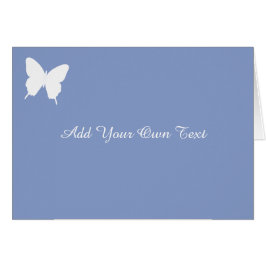 Einfache Butterfly Blue Custom Wedding Card