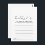 Einfache Calligrafie-Karten Postkarte<br><div class="desc">Diese einfachen Kalligrafiekarten sind die perfekte Lösung für einen einfachen Hochzeitsempfang oder ein einfaches Brautparty. Das einfache und elegante Design zeichnet sich durch klassische und extravagante Schriftzeichen in Schwarz und Weiß aus. Ändern Sie den Wortlaut in Anzug jedes Lebensereignisses. Das Schild der Schaufelliste wird separat verkauft.</div>