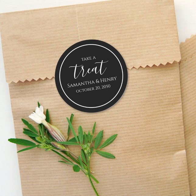 Einfache Calligrafie Script-Leckerei einsetzen Runder Aufkleber (Von Creator hochgeladen)