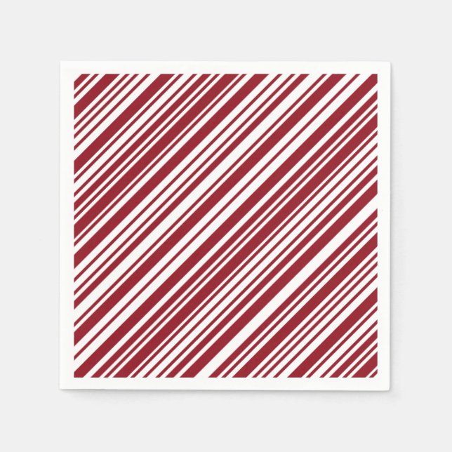 Einfache Candy Cane Stripe Serviette (Vorderseite)