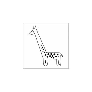 Einfache Cartoon Giraffe Gummistempel