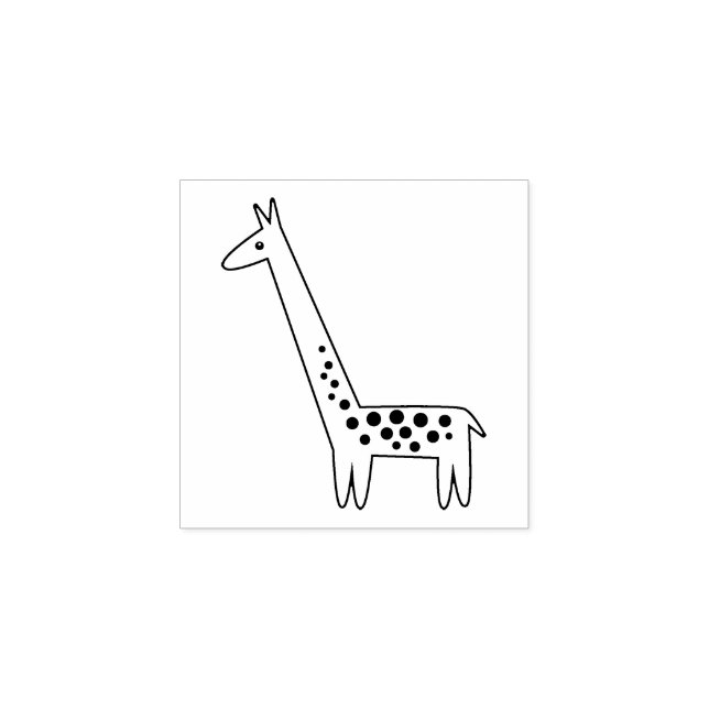Einfache Cartoon Giraffe Gummistempel (Prägung)
