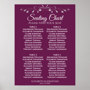 Einfache Cassis 4 Tabelle Hochzeitstabelle Poster