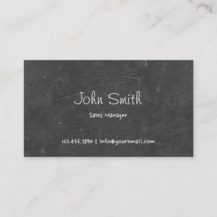 Einfache Chalkboard Sales Manager Business Card Visitenkarte