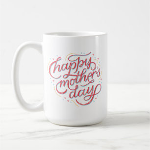 Einfache charmante Mutter Tag hell rosa weiß Kaffeetasse
