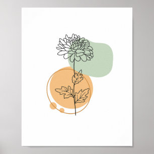 Einfache Chic Abstrakt Minimalistisch Boho Style F Poster