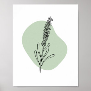 Einfache Chic Abstrakt Minimalistisch Boho Style F Poster