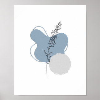 Einfache Chic Abstrakt Minimalistisch Boho Style F Poster