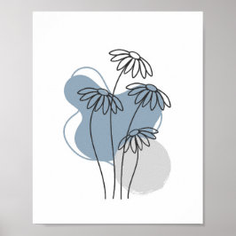 Einfache Chic Abstrakt Minimalistisch Boho Style F Poster