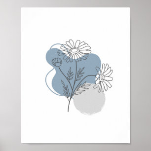Einfache Chic Abstrakt Minimalistisch Boho Style F Poster