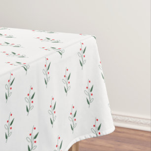 Einfache Chic-Beere, heilig Rot und Grüne Weihnach Tischdecke