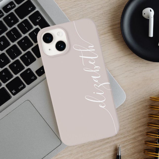 Einfache Chic Calligrafy Name Case-Mate iPhone Hülle (Von Creator hochgeladen)