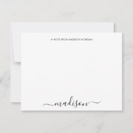 Einfache Chic Calligrafy Stationery Mitteilungskarte