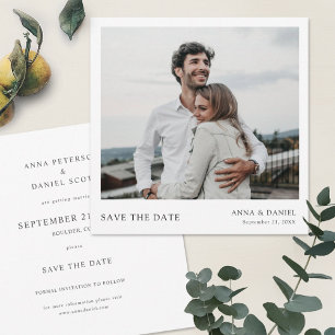 Einfache Chic Save the Date Hochzeit Einladende Vo Einladung