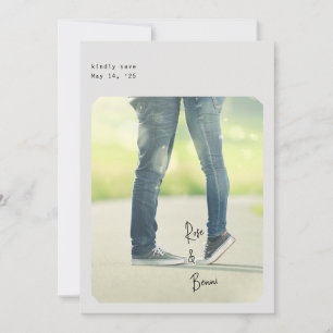 Einfache Chic-Save the Date-Karte Einladung