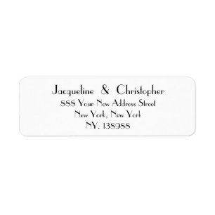 Einfache Chic Script Name Wedding Rücksendeadresse
