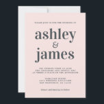 Einfache Chic Typografie Pastel Pink Hochzeit Einladung<br><div class="desc">Einfache und schicke Hochzeitseinladung mit cremefarbener, eleganter und moderner Typografie auf pastellrosa Hintergrund. Fügen Sie einfach Ihre Hochzeitsdetails hinzu. Exklusiv für Sie entworfen von Happy Dolphin Studio. Wenn Sie Hilfe oder passende Produkte benötigen, kontaktieren Sie uns bitte unter happydolphinstudio@outlook.com. Wir helfen Ihnen gerne, Ihre Hochzeit zum schönsten Tag zu machen!...</div>