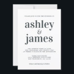 Einfache Chic Typografie Schwarz-weiß Hochzeit Einladung<br><div class="desc">Einfache und schicke Hochzeitseinladung mit cremefarbener, eleganter und moderner Typografie auf weißem Hintergrund. Fügen Sie einfach Ihre Hochzeitsdetails hinzu. Exklusiv für Sie entworfen von Happy Dolphin Studio. Wenn Sie Hilfe oder passende Produkte benötigen, kontaktieren Sie uns bitte unter happydolphinstudio@outlook.com. Wir helfen Ihnen gerne, Ihre Hochzeit zum schönsten Tag zu machen!...</div>