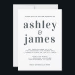 Einfache Chic Typografie Schwarz-weiß Hochzeit Einladung<br><div class="desc">Einfache und schicke Hochzeitseinladung mit cremefarbener, eleganter und moderner Typografie auf weißem Hintergrund. Fügen Sie einfach Ihre Hochzeitsdetails hinzu. Exklusiv für Sie entworfen von Happy Dolphin Studio. Wenn Sie Hilfe oder passende Produkte benötigen, kontaktieren Sie uns bitte unter happydolphinstudio@outlook.com. Wir helfen Ihnen gerne, Ihre Hochzeit zum schönsten Tag zu machen!...</div>