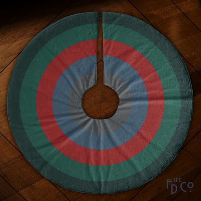 Einfache Chic Weihnachtswärme & gemütlich gestreif Fleece Weihnachtsbaumdecke (Von Creator hochgeladen)