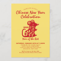 Einfache chinesische Neujahrsfeier Rote Ratte 2020