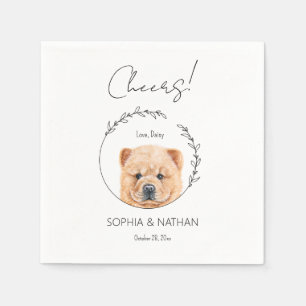 Einfache Chow Chow Dog Wedding Cocktail Serviette