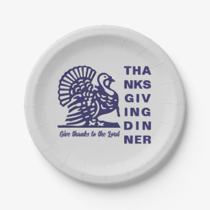 Einfache Christliche ERNTEDANK-ABENDER Pappteller