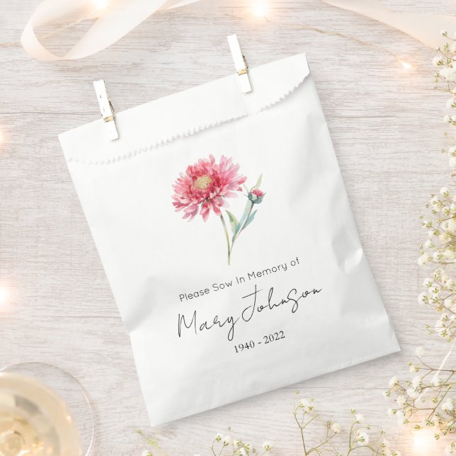 Einfache Chrysanthemen-Samenpackung Beerdigung  Geschenktütchen (Ausgeschnitten)