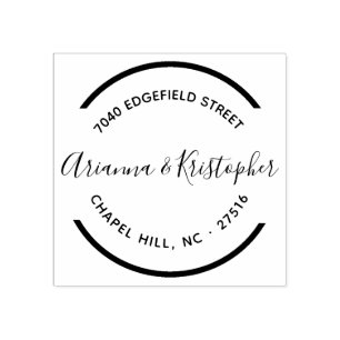 Einfache Circle Clean und Clear Mr & Mrs. Gummistempel