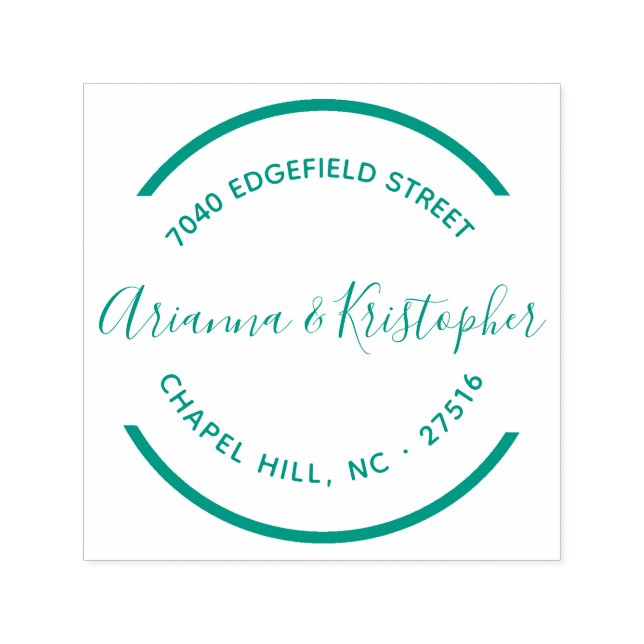 Einfache Circle Clean und Clear Mr & Mrs. Permastempel (Design)