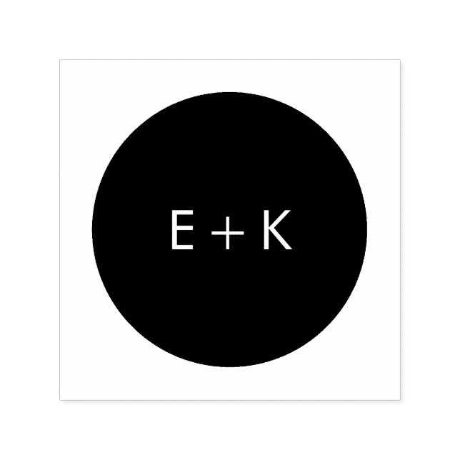 Einfache Circle Monogram Briefmarke Permastempel (Design)