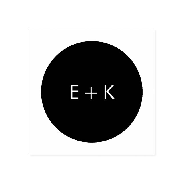 Einfache Circle Monogram Holzwaren-Briefmarke Gummistempel (Prägung)