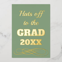 Einfache Classy Sage Green hasst zum Grad