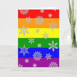 Einfache Classy und elegante Gay Weihnachtskarte Feiertagskarte