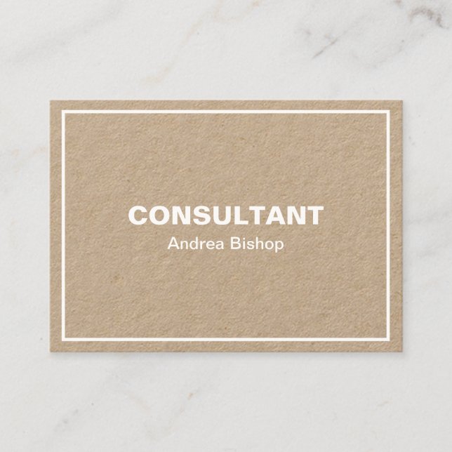 Einfache Clean Frame Classic Business Card Visitenkarte (Vorderseite)