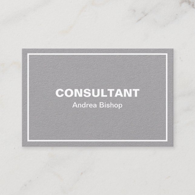 Einfache Clean Frame Classic Business Card Visitenkarte (Vorderseite)