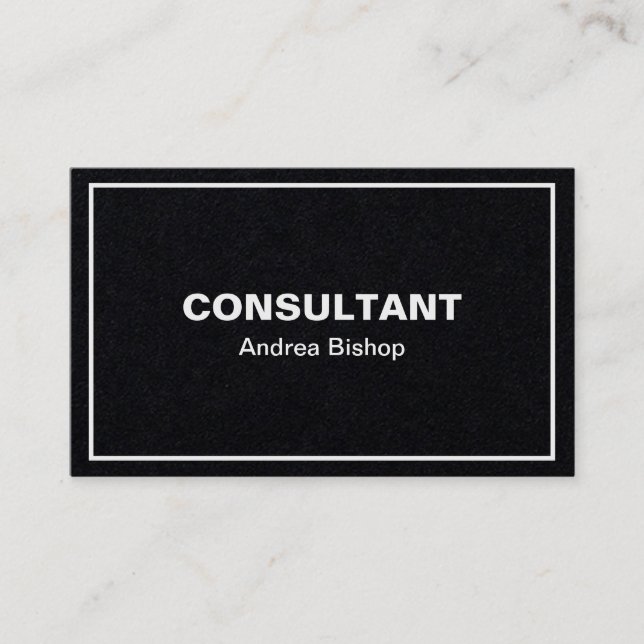 Einfache Clean Frame Classic Business Card Visitenkarte (Vorderseite)