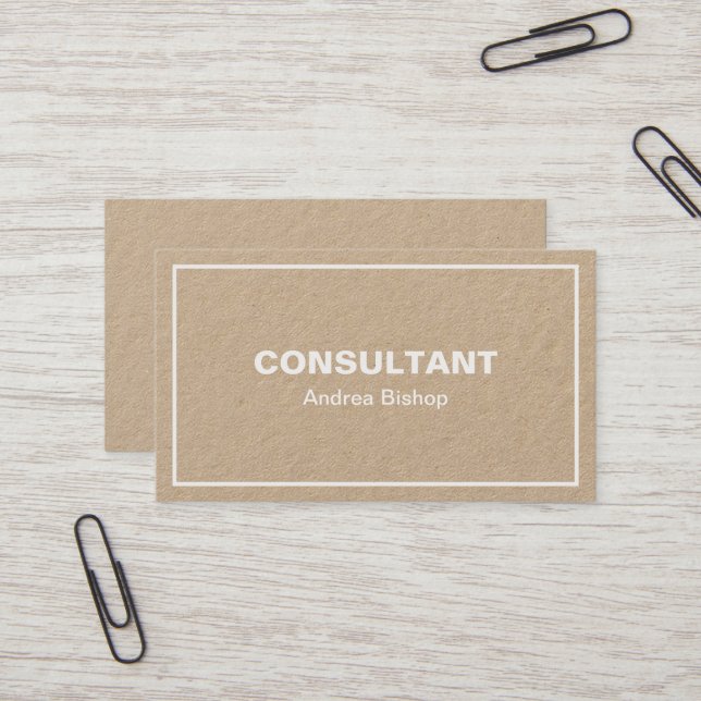 Einfache Clean Frame Classic Business Card Visitenkarte (Vorderseite/Rückseite Beispiel)