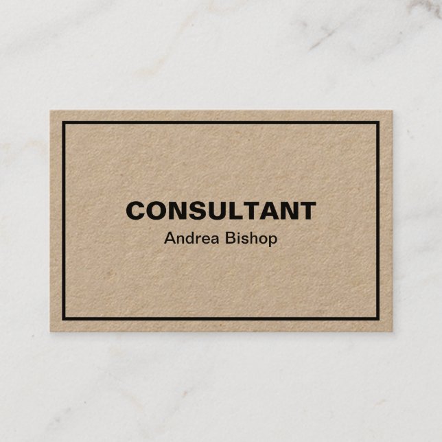 Einfache Clean Frame Classic Business Card Visitenkarte (Vorderseite)