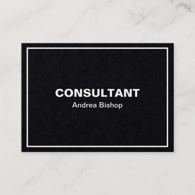 Einfache Clean Frame Classic Business Card Visitenkarte (Vorderseite)