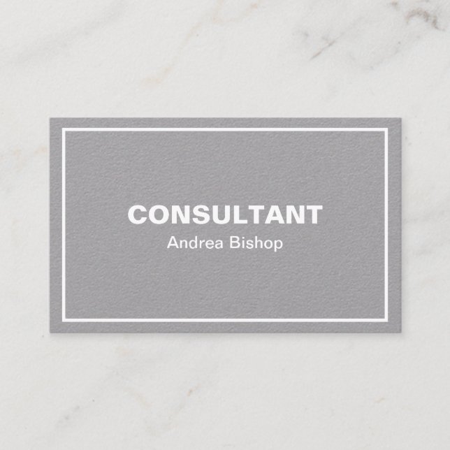 Einfache Clean Frame Classic Business Card Visitenkarte (Vorderseite)