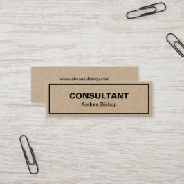 Einfache Clean Frame Classic Mini Business Card Mini Visitenkarte