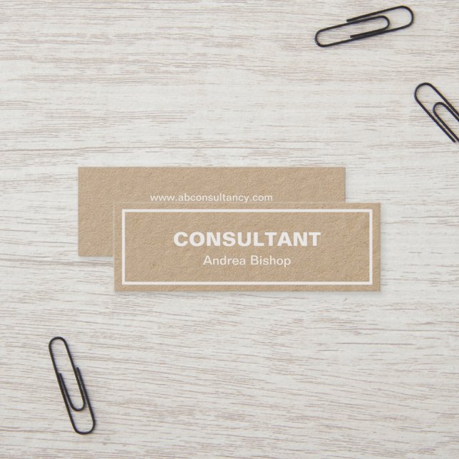 Einfache Clean Frame Classic Mini Business Card Visitenkarte (Vorderseite/Rückseite Beispiel)