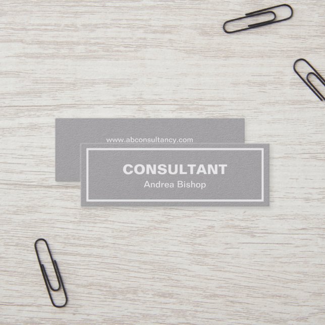 Einfache Clean Frame Classic Mini Business Card Visitenkarte (Vorderseite/Rückseite Beispiel)