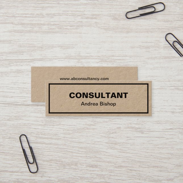 Einfache Clean Frame Classic Mini Business Card Visitenkarte (Vorderseite/Rückseite Beispiel)