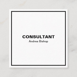 Einfache Clean Frame Classic Quadratische Visitenkarte