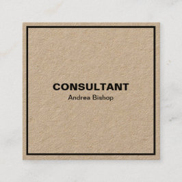 Einfache Clean Frame Classic Square Business Card Quadratische Visitenkarte