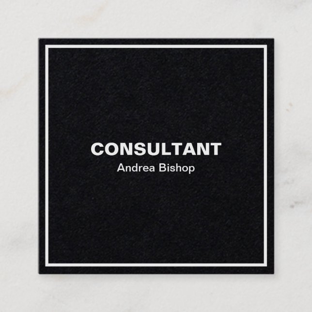 Einfache Clean Frame Classic Square Business Card Quadratische Visitenkarte (Vorderseite)