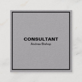 Einfache Clean Frame Classic Square Business Card Quadratische Visitenkarte