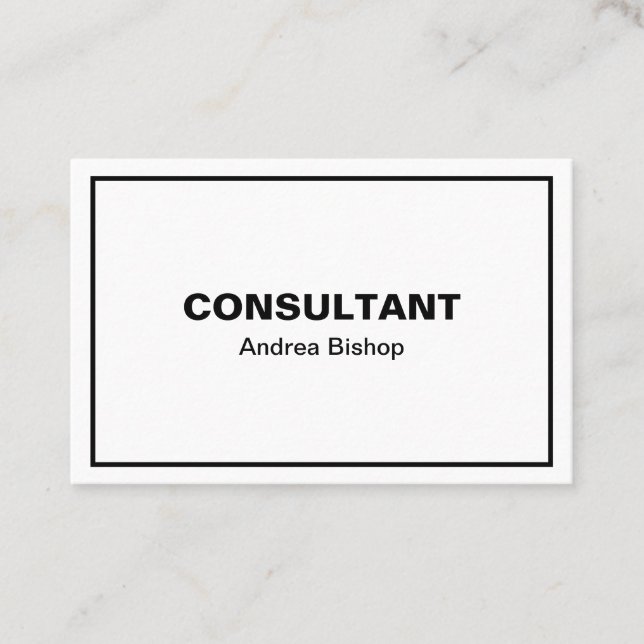 Einfache Clean Frame Classic Visitenkarte (Vorderseite)